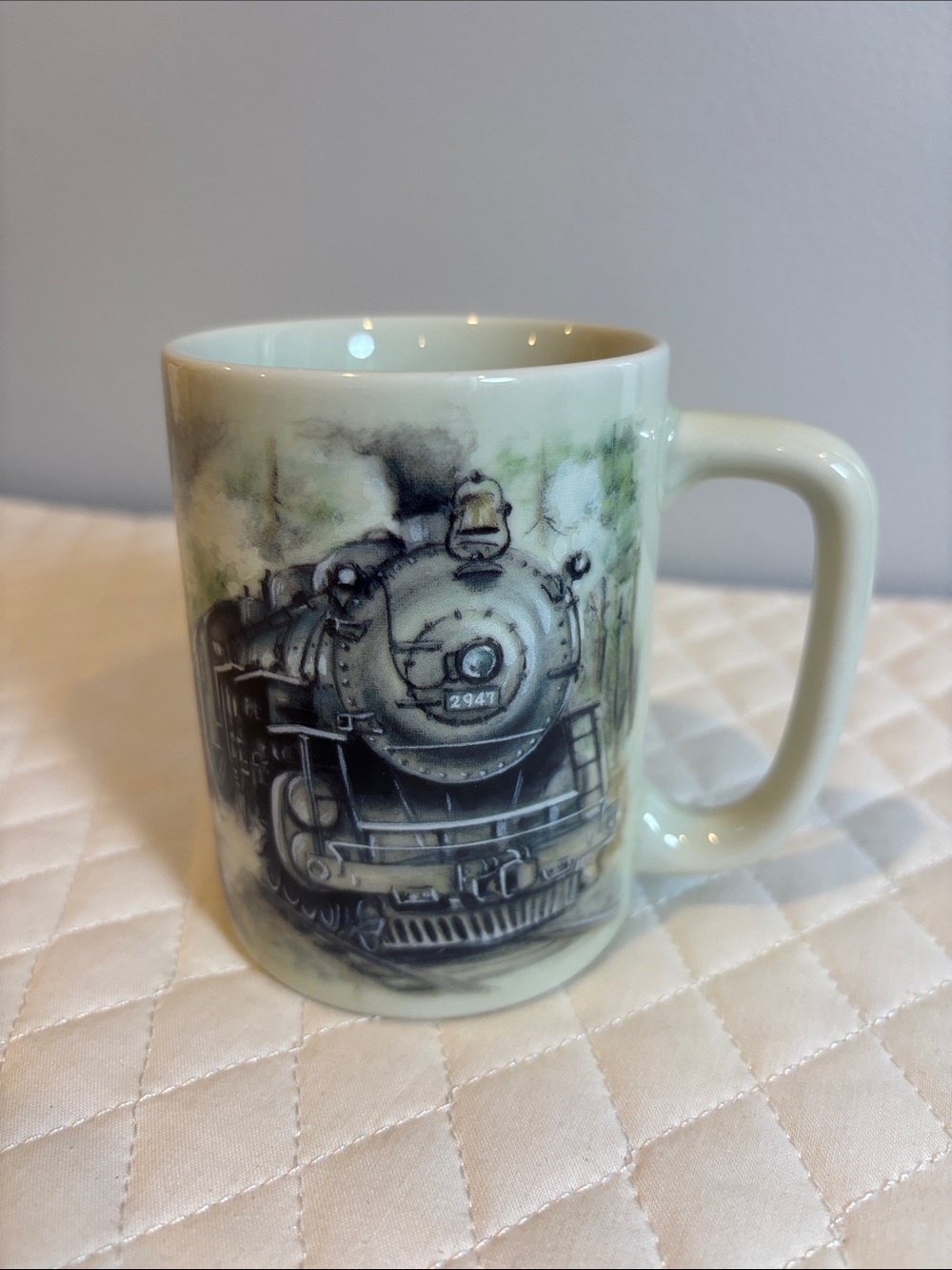 Vintage OTAGIRI JAPAN SUN RISE PUB INC. RAILROAD LOCOMOTIVE STEAM ENGINE MUG/CUP